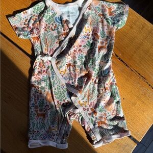 Floral Animal Print Baby Romper - Brand New - Organic Cotton + Bamboo